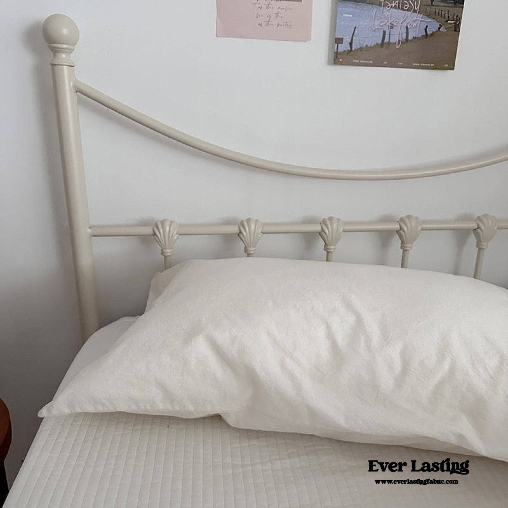 Muted Blush Cotton Pillowcase / Yellow - Ever Lasting