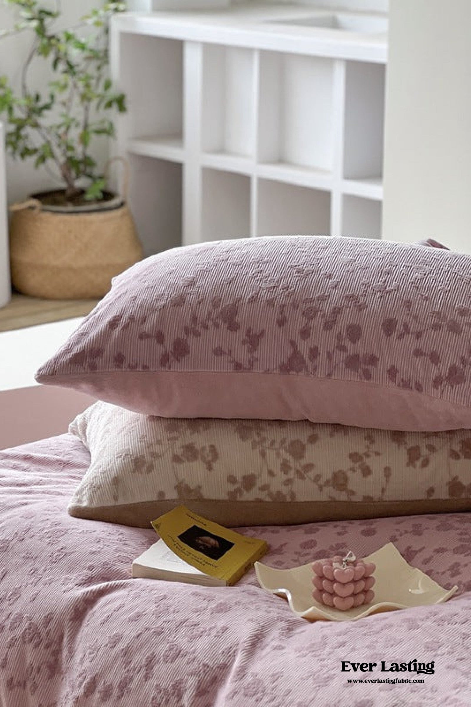 Muted Neutral Velvet Floral Bedding Bundle | Best Stylish Bedding | Ever  Lasting