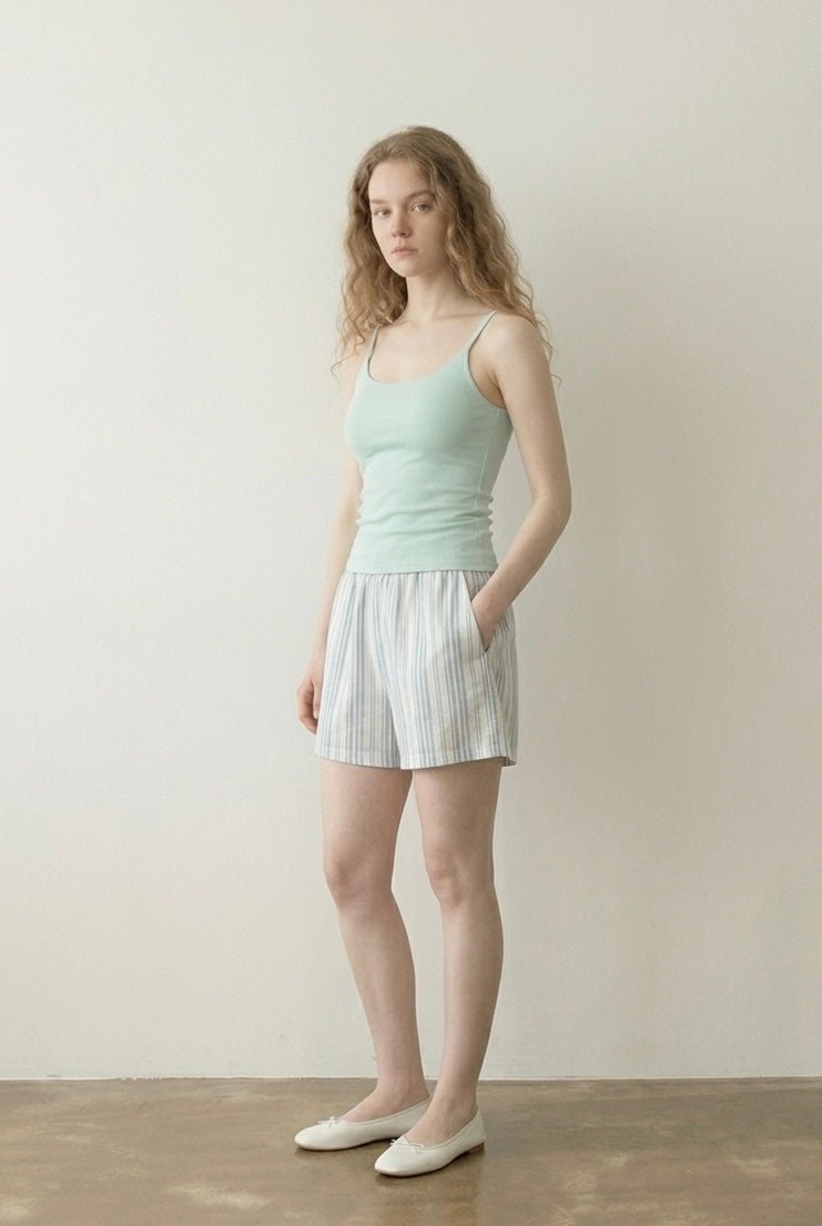 -Ever Lasting - Nerelle Sleeveless & Shorts Pajama Set / Blue -Pajamas -Ever Lasting