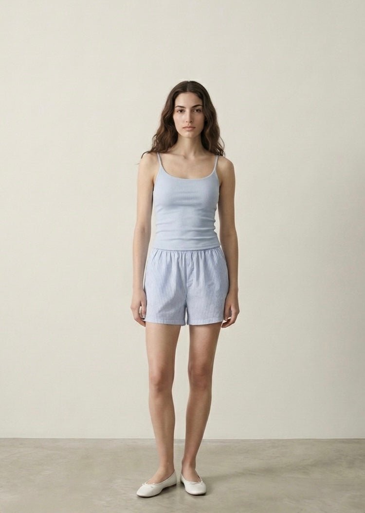-Ever Lasting - Nerelle Sleeveless & Shorts Pajama Set / Green -Pajamas -Ever Lasting