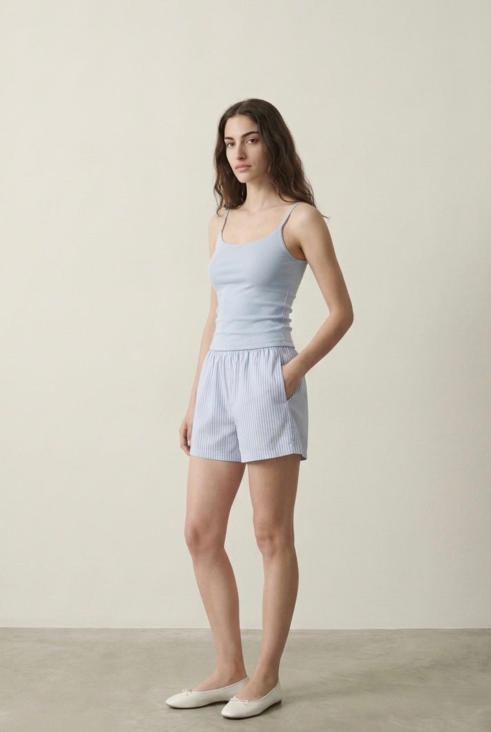 -Ever Lasting - Nerelle Sleeveless & Shorts Pajama Set / Green -Pajamas -Ever Lasting