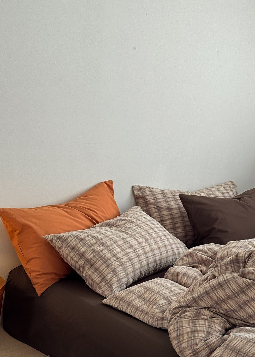  - Ever Lasting - Nerina Gingham Bedding Set / Orange - Bedding Set - Ever Lasting