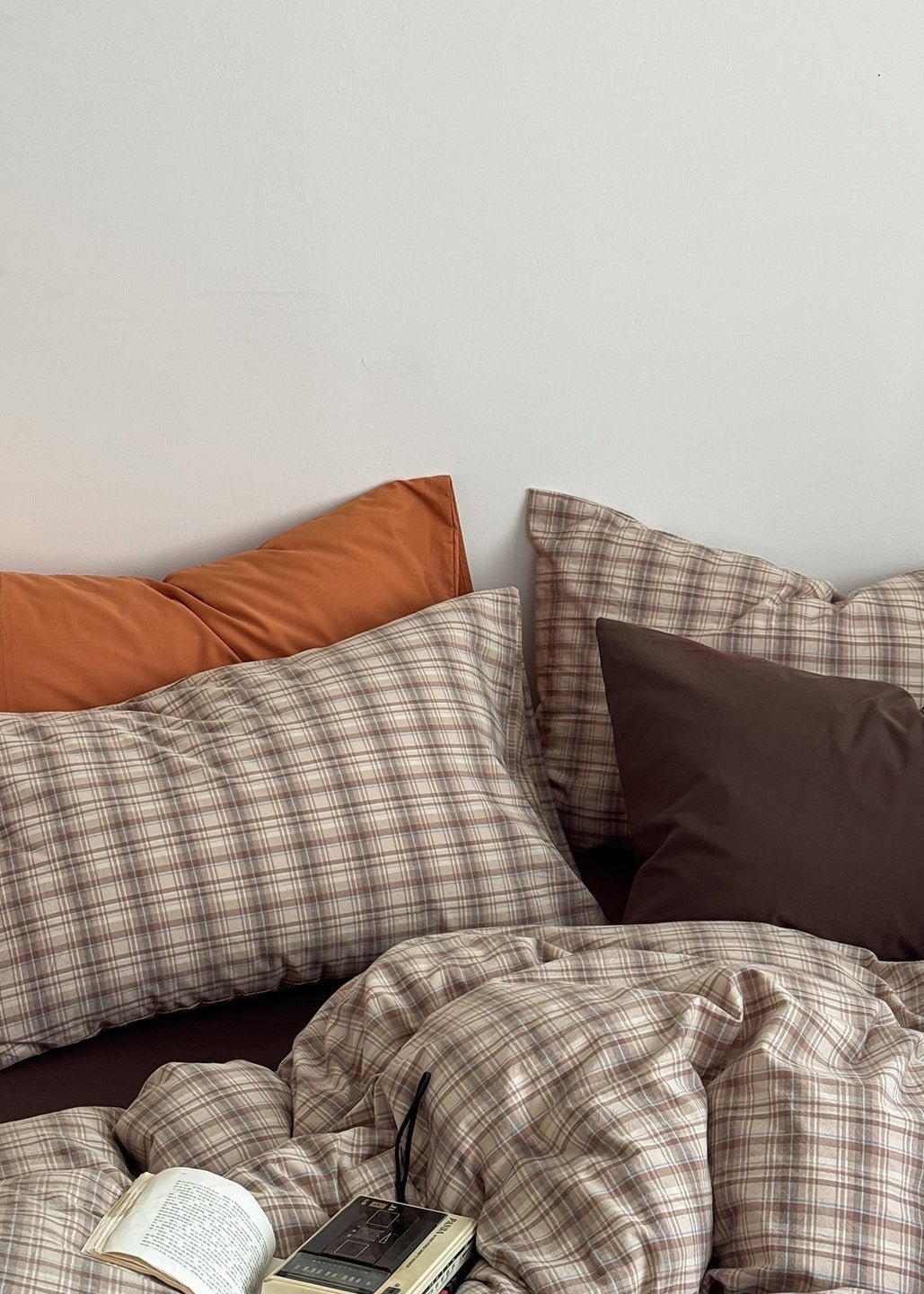  - Ever Lasting - Nerina Gingham Bedding Set / Orange - Bedding Set - Ever Lasting