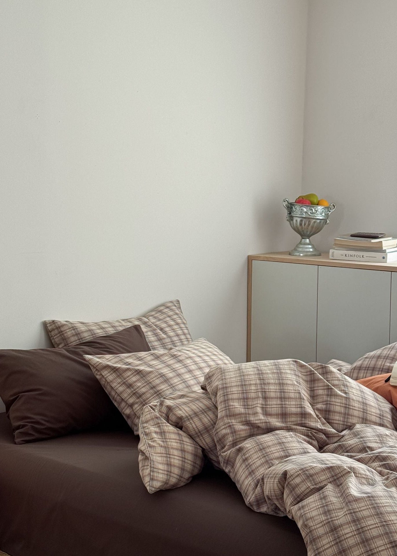  - Ever Lasting - Nerina Gingham Bedding Set / Orange - Bedding Set - Ever Lasting