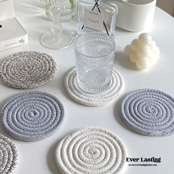 Neutral Handmade Cotton Coasters (3 Colors) Homeware