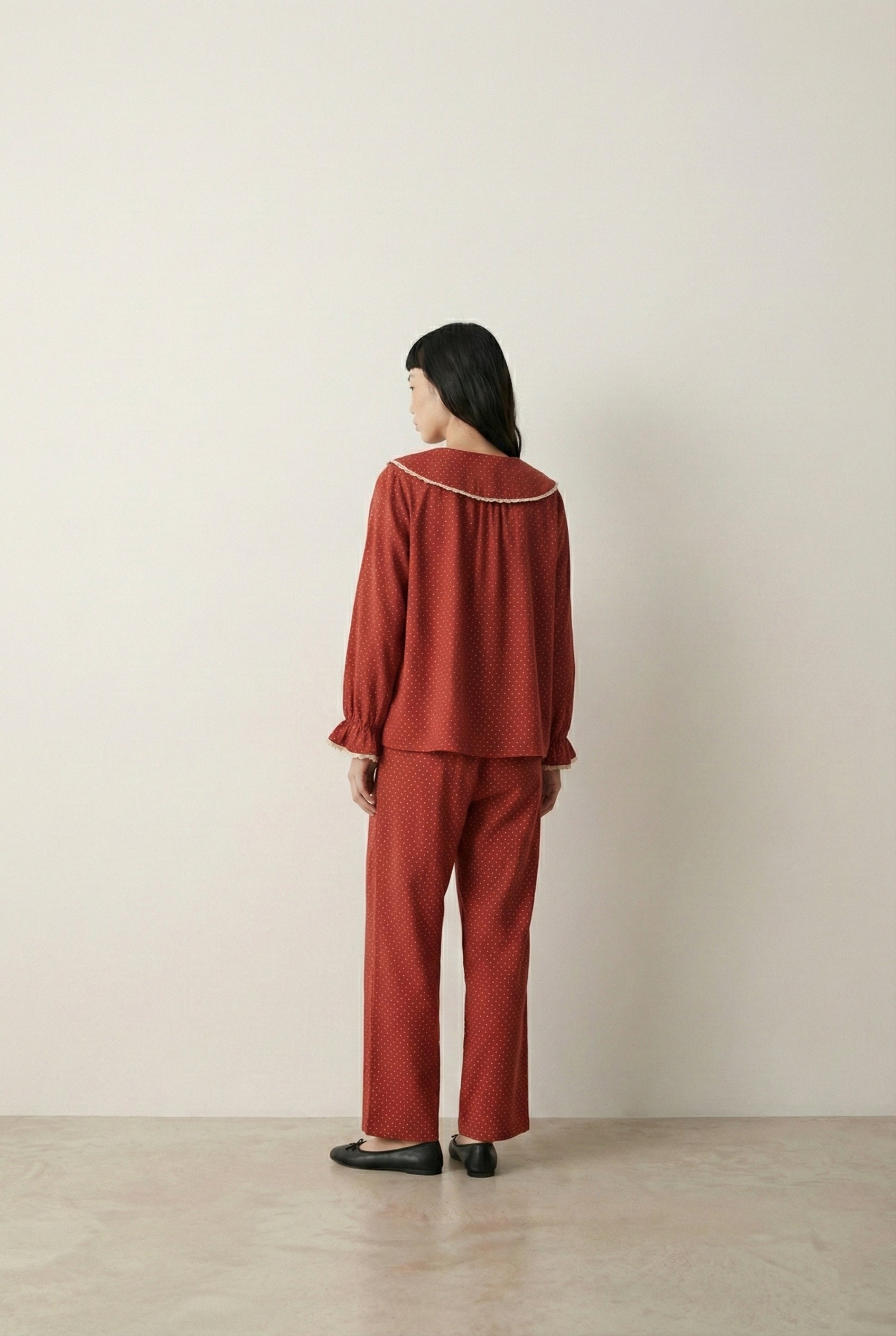  - Ever Lasting - Noelle Cotton Lapel Pajama Set / Dark Blue - Pajamas - Ever Lasting