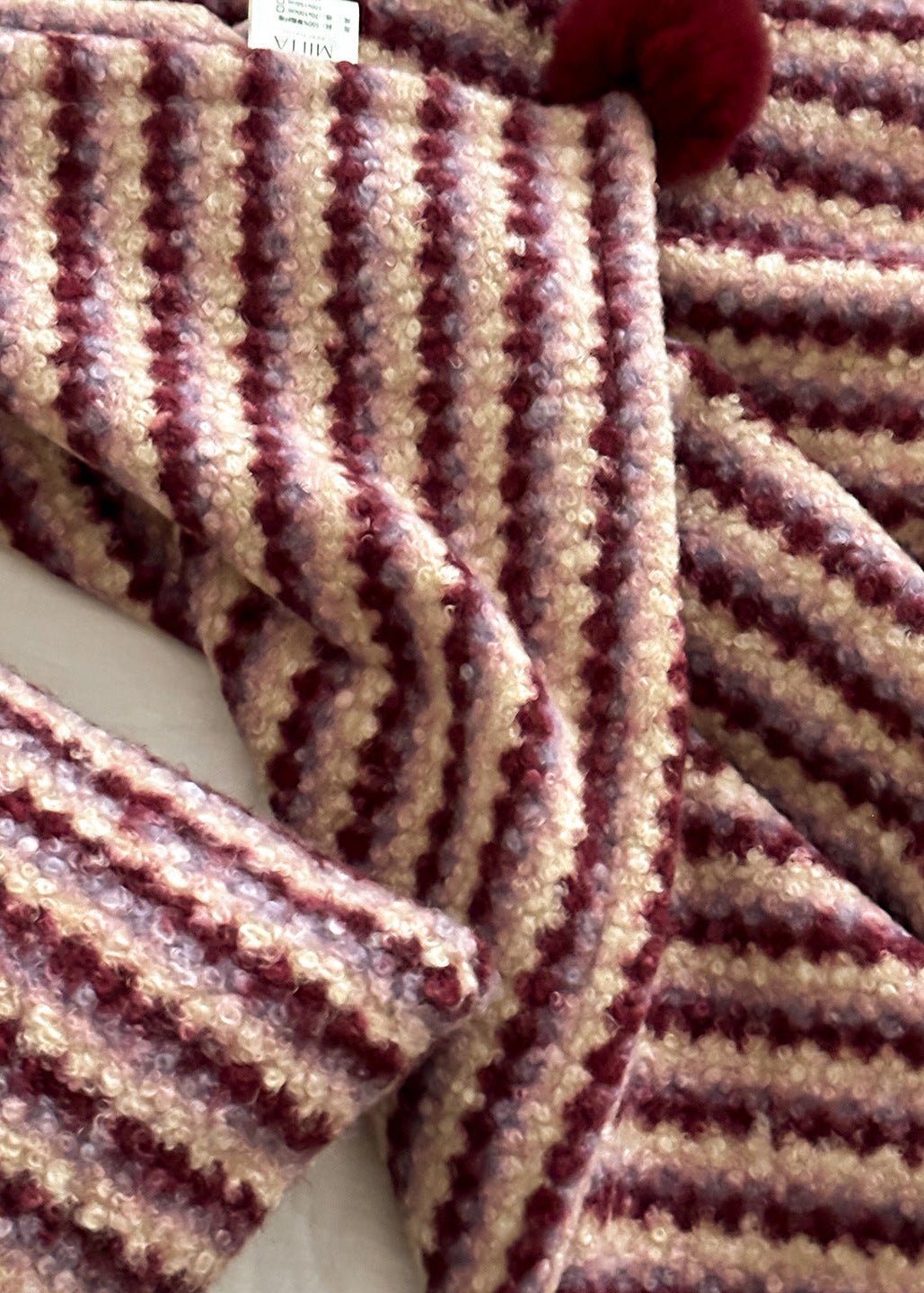  - Ever Lasting - Noelle Driftwood Stripe Velvet Throw / Green - Blanket - Ever Lasting