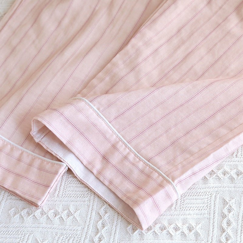  - Ever Lasting - Nyelle Double Gauze Striped Pajama Set / Blue - Pajamas - Ever Lasting