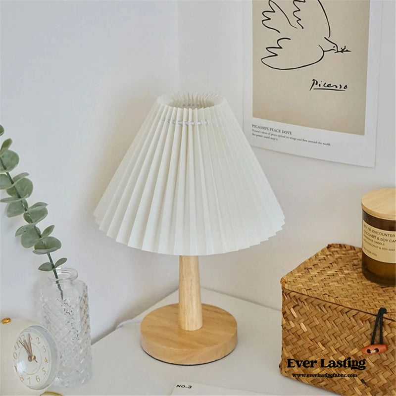 Oak Wood Table Lamp Light