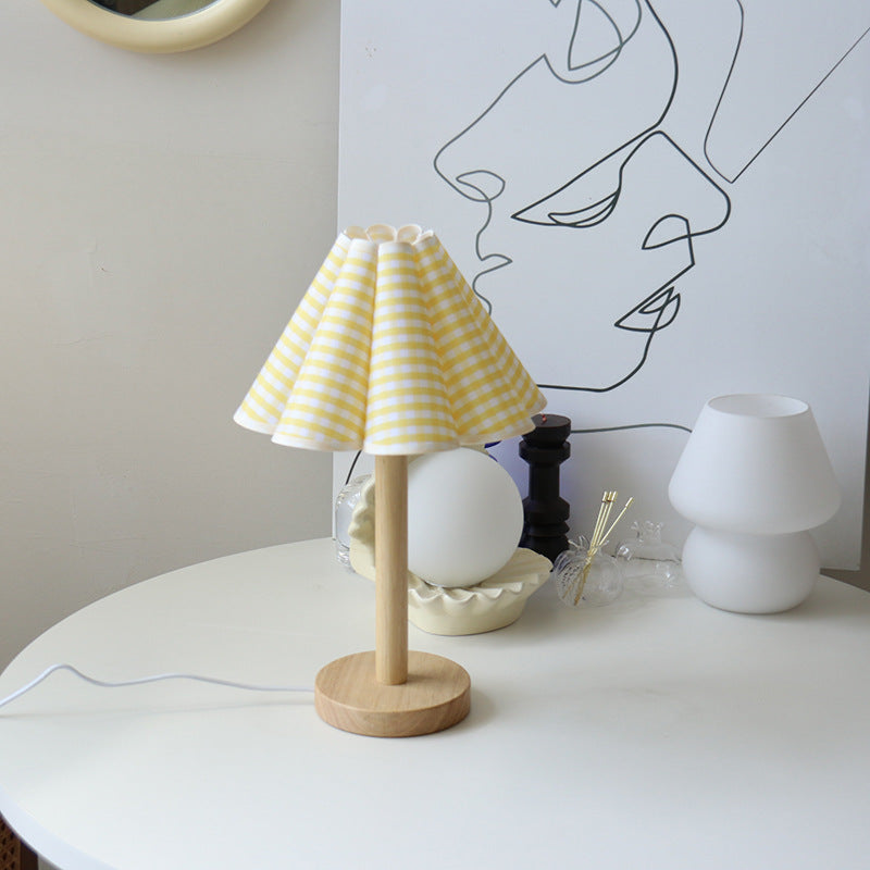 Oak Wood Table Lamp Light