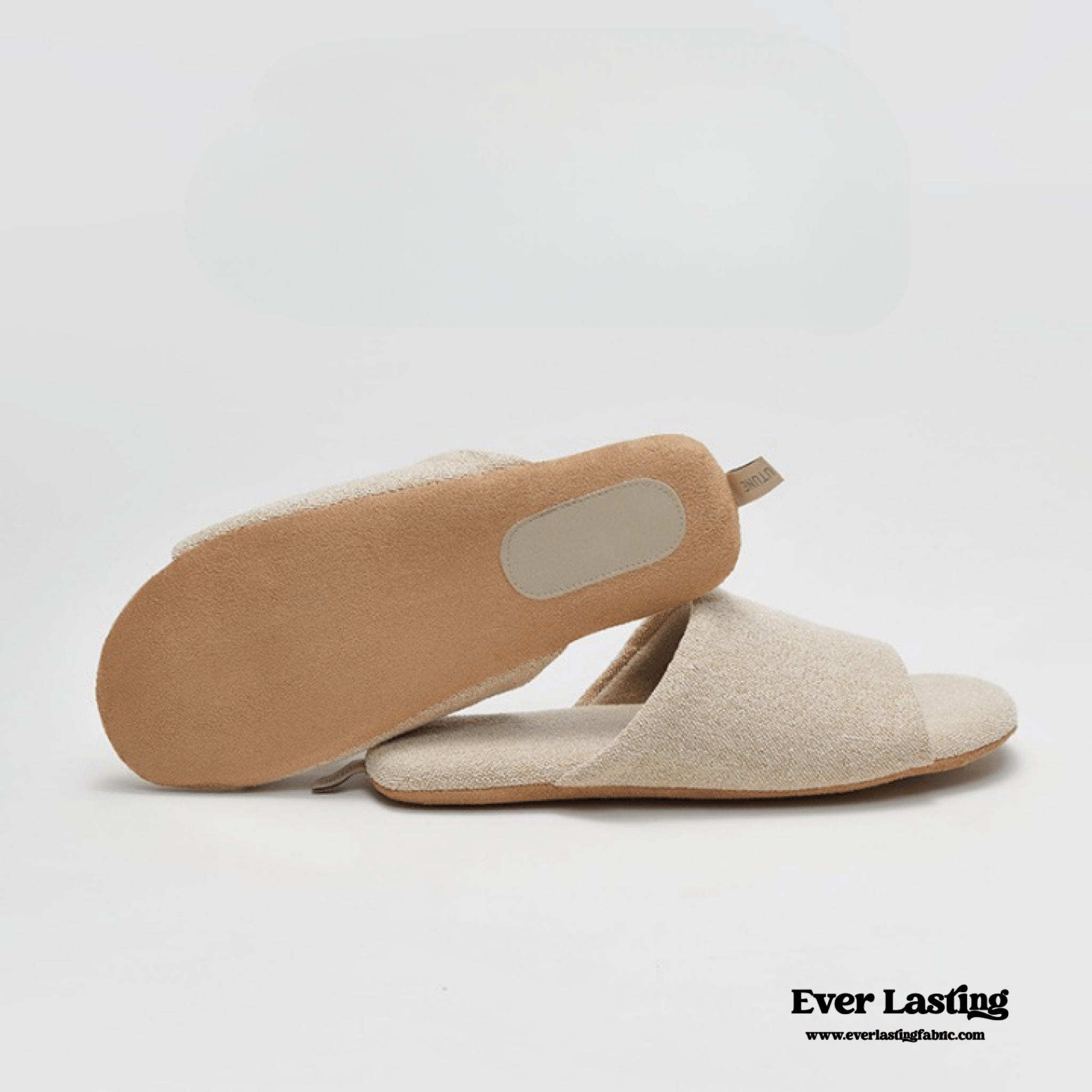 Open Toe Cotton House Slipper / Dark Gray - Ever Lasting