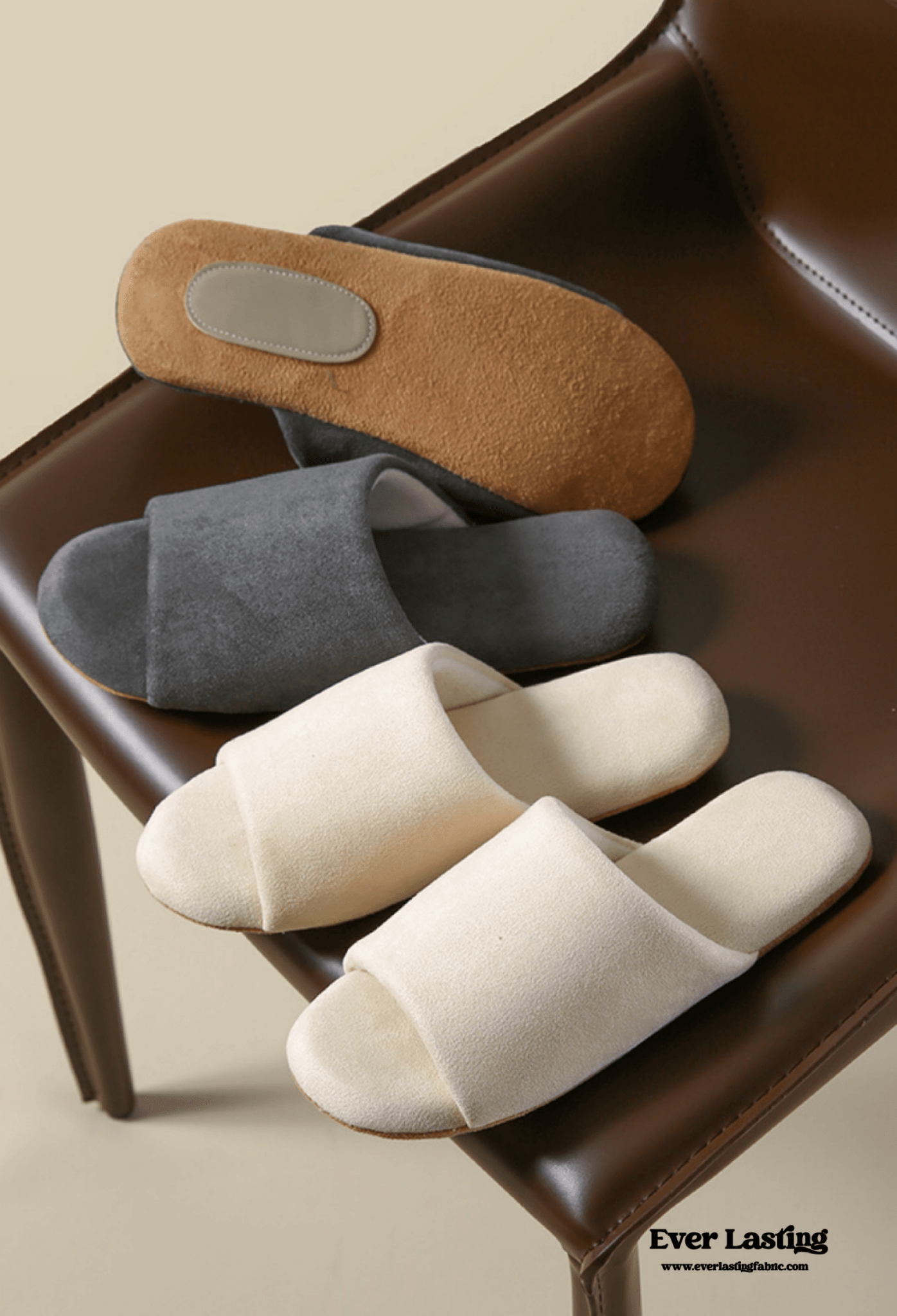 Open Toe Cotton House Slipper / Dark Gray - Ever Lasting