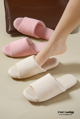 Open Toe Cotton House Slipper / Pink