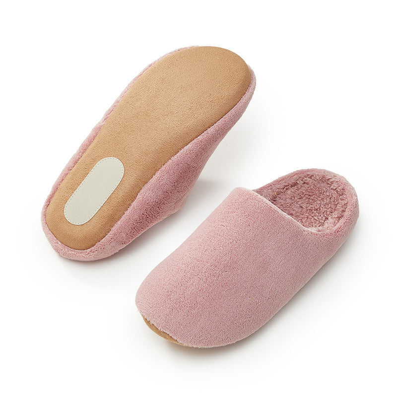 Open Toe Cotton House Slipper Solid / Pink Small