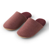 Open Toe Cotton House Slipper Solid / Red Small