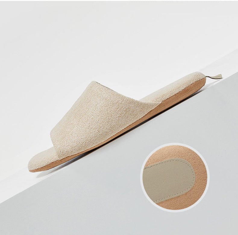  - Ever Lasting - Open Toe Cotton House Slipper / White - Slipper - Ever Lasting