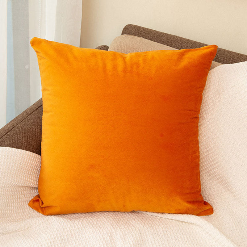Orange Flower Pillow Set (5 Styles) Solid / Pillowcase Only