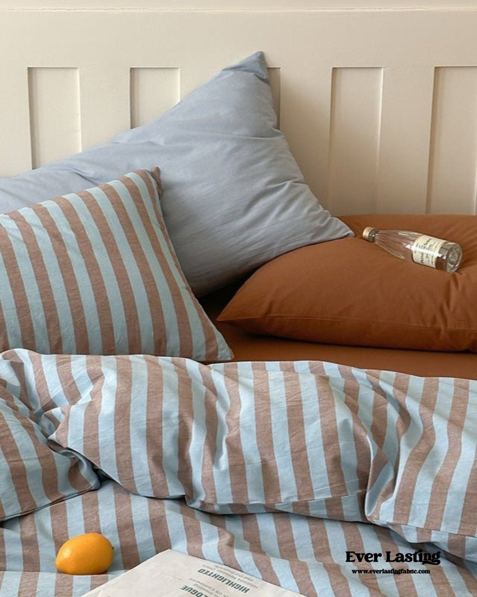 Parker Minimalist Striped Bedding Set / Pink - Ever Lasting