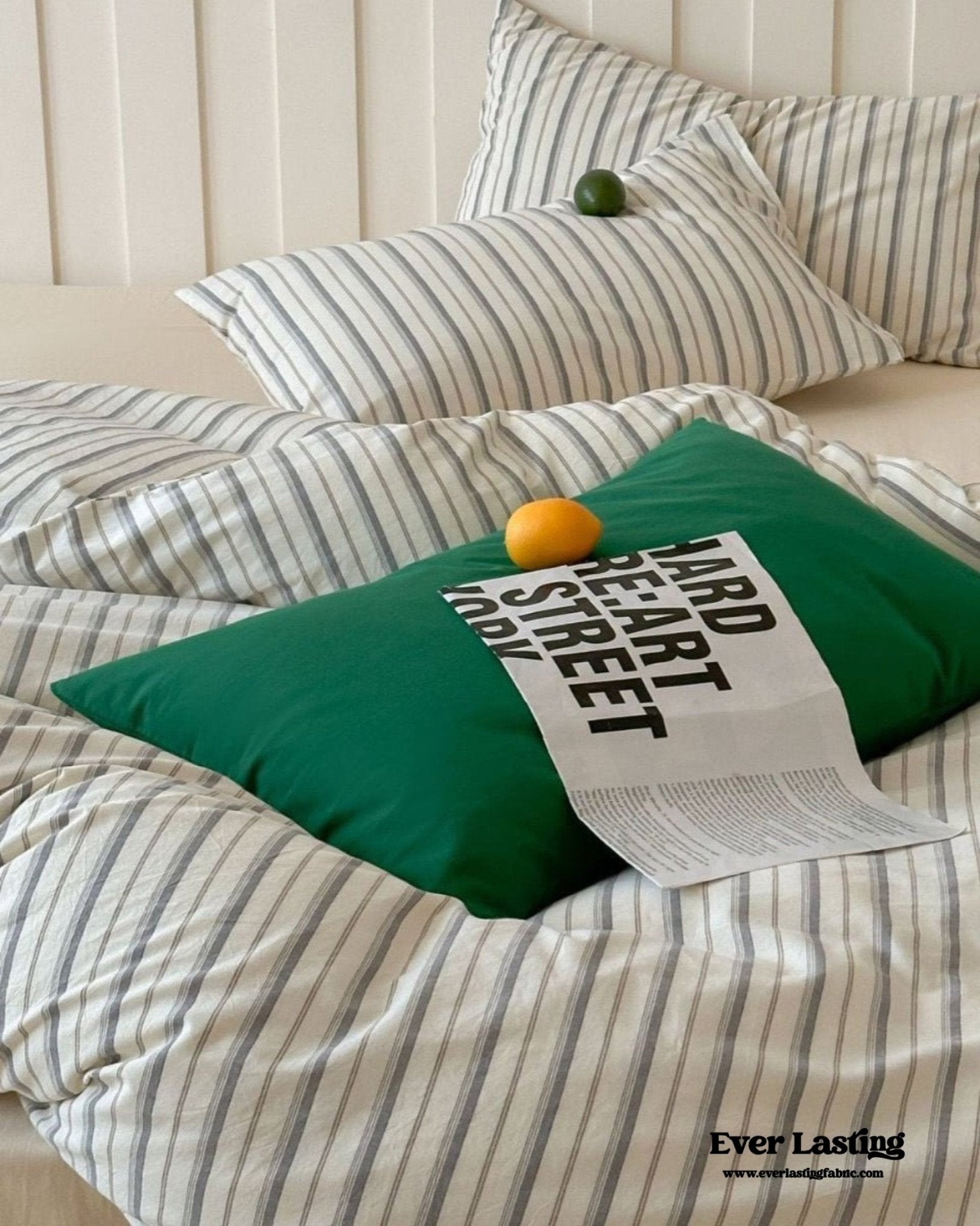 Parker Minimalist Striped Bedding Set / Pink - Ever Lasting