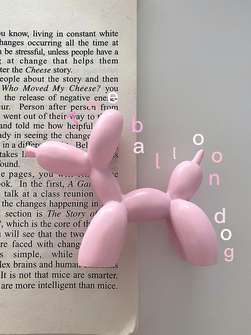 Pastel Balloon Dog Sculpture Decor (5 Colors) Pink