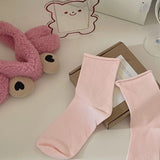 Pastel & Bold Rolled Low Cut Socks (8 Colors)