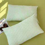 Pastel Candy Stripe Pillowcases Green