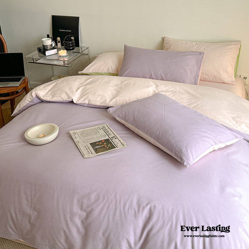 Pastel Duo Bedding Set / Purple + Pink