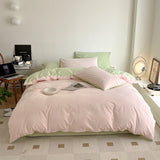 Pastel Duo Bedding Set / Purple + Pink Green Small Flat