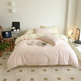 Pastel Duo Bedding Set / Purple + Pink Yellow Small Flat