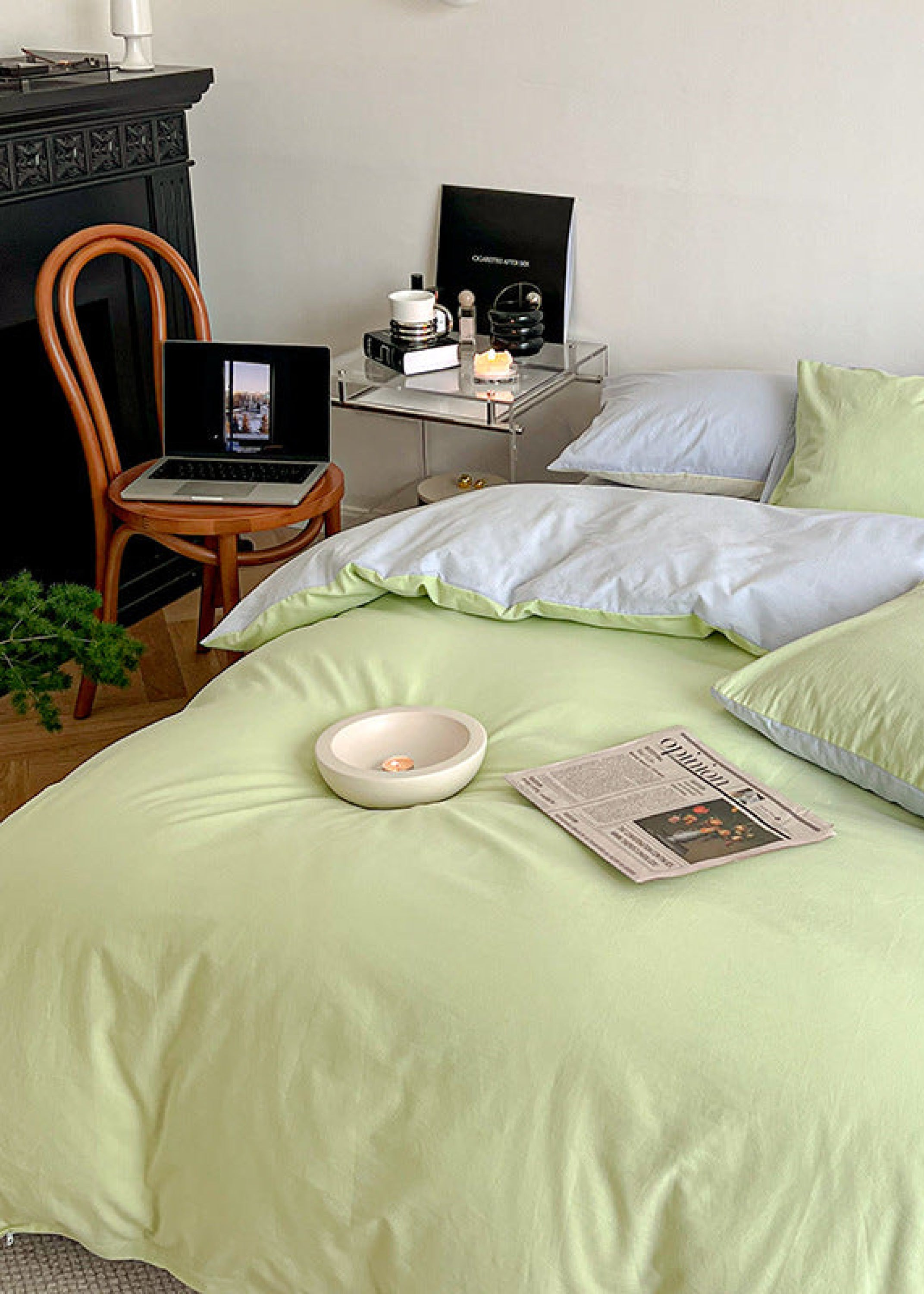 Pastel Duo Bedding Set / Yellow + Pink