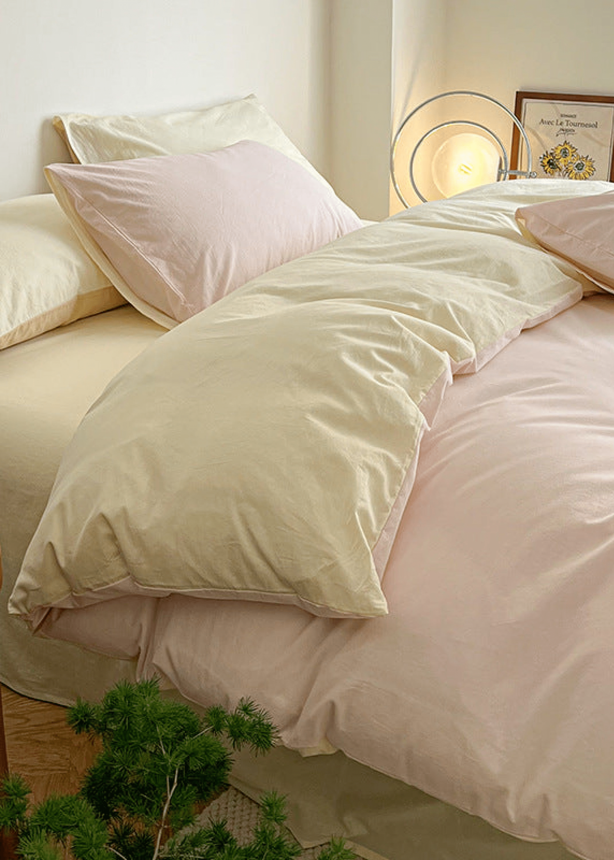  - Ever Lasting - Pastel Duo Bedding Set / Yellow + Pink - Bedding Set - Ever Lasting