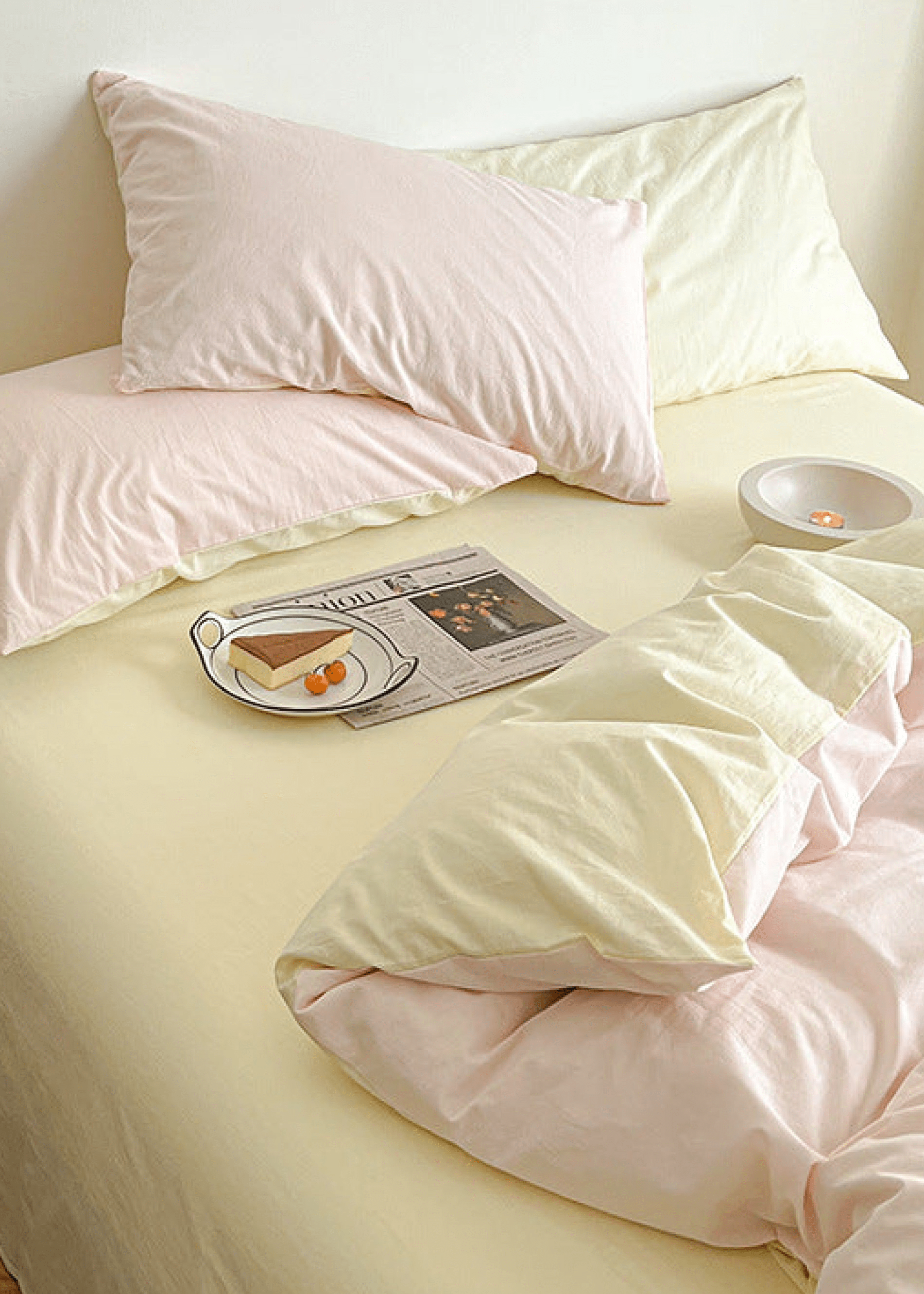  - Ever Lasting - Pastel Duo Bedding Set / Yellow + Pink - Bedding Set - Ever Lasting