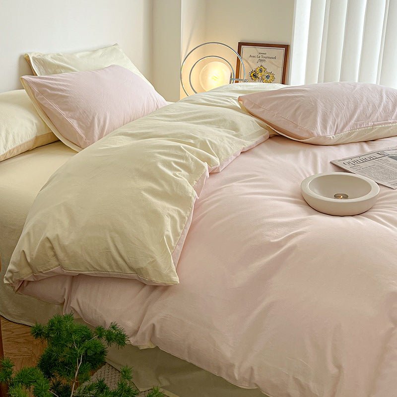  - Ever Lasting - Pastel Duo Bedding Set / Yellow + Pink - Bedding Set - Ever Lasting