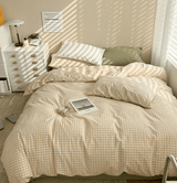 Pastel Gingham Pillowcases (4 Colors) Brown