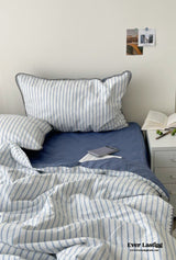 Pastel Stripe Blanket Set / Blue Blankets