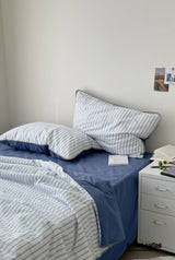 Pastel Stripe Blanket Set / Blue Blankets