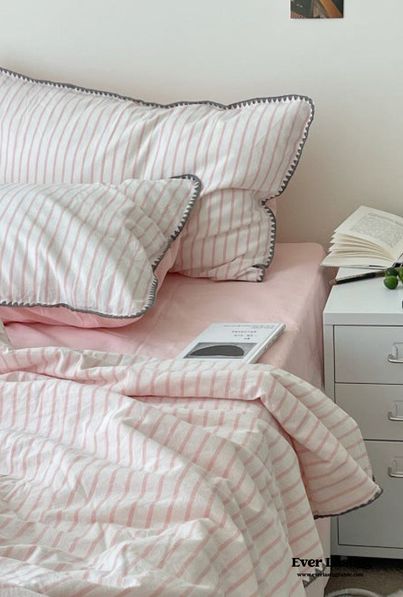 Pastel Stripe Blanket Set / Pink Blankets