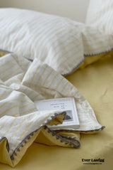 Pastel Stripe Blanket Set / Yellow Blankets