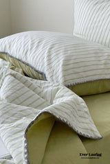 Pastel Stripe Blanket Set / Yellow Blankets