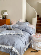 Pastel Tencel Ruffle Bedding Set