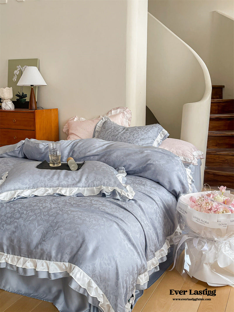 Pastel Tencel Ruffle Bedding Set