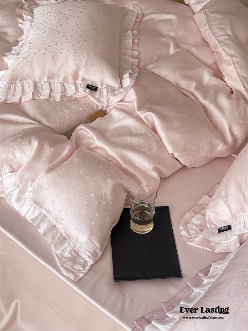 Pastel Tencel Ruffle Bedding Set