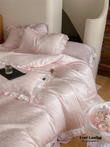 Pastel Tencel Ruffle Bedding Set