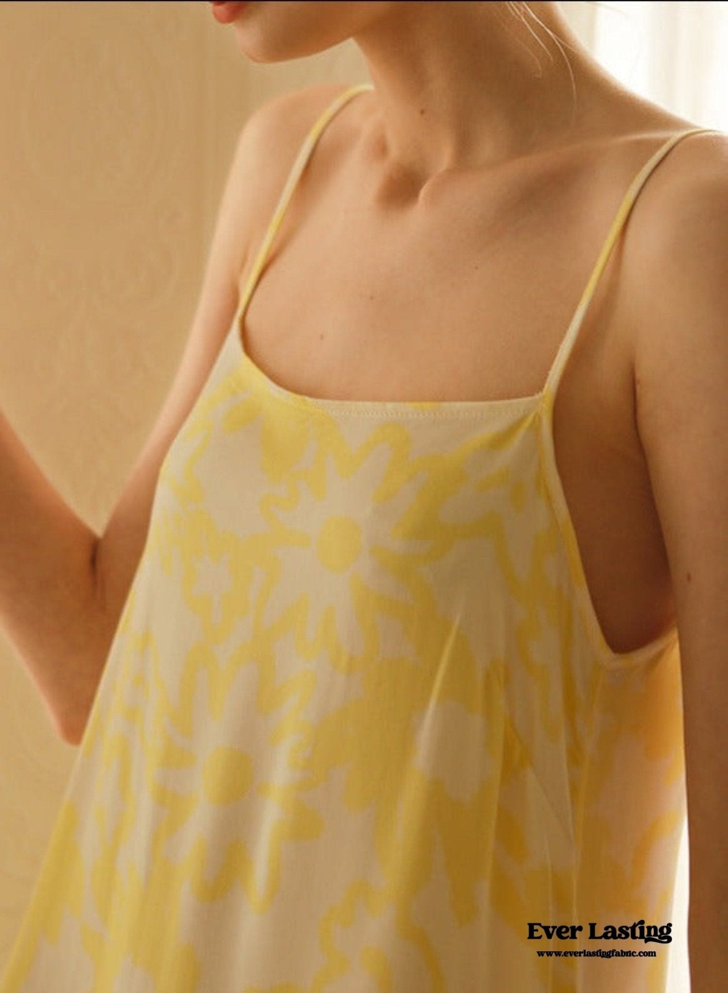 Pastel Yellow Floral Summer Slip - Ever Lasting