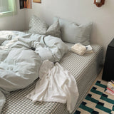 Peekaboo Gingham Stripe Bedding Set / Beige