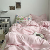 Peekaboo Mixed Solid Floral Bedding Bundle Heart + Baby Pink / Small Flat