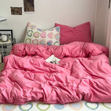 Peekaboo Mixed Solid Floral Bedding Bundle Heart + Barbie Pink / Small Flat
