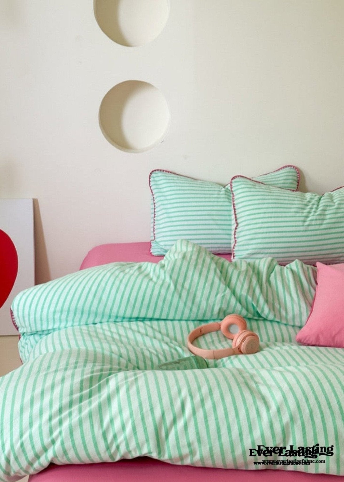 Pepper Candy Stripe Bedding Bundle - Ever Lasting