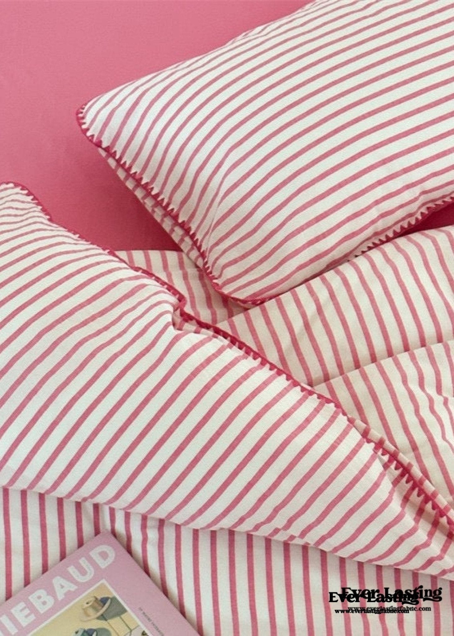 Pepper Candy Stripe Bedding Set / Blue + Yellow - Ever Lasting