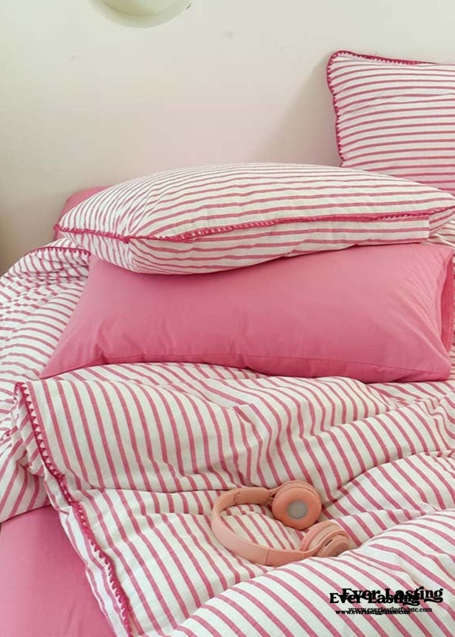 Pepper Candy Stripe Bedding Set / Blue + Yellow - Ever Lasting